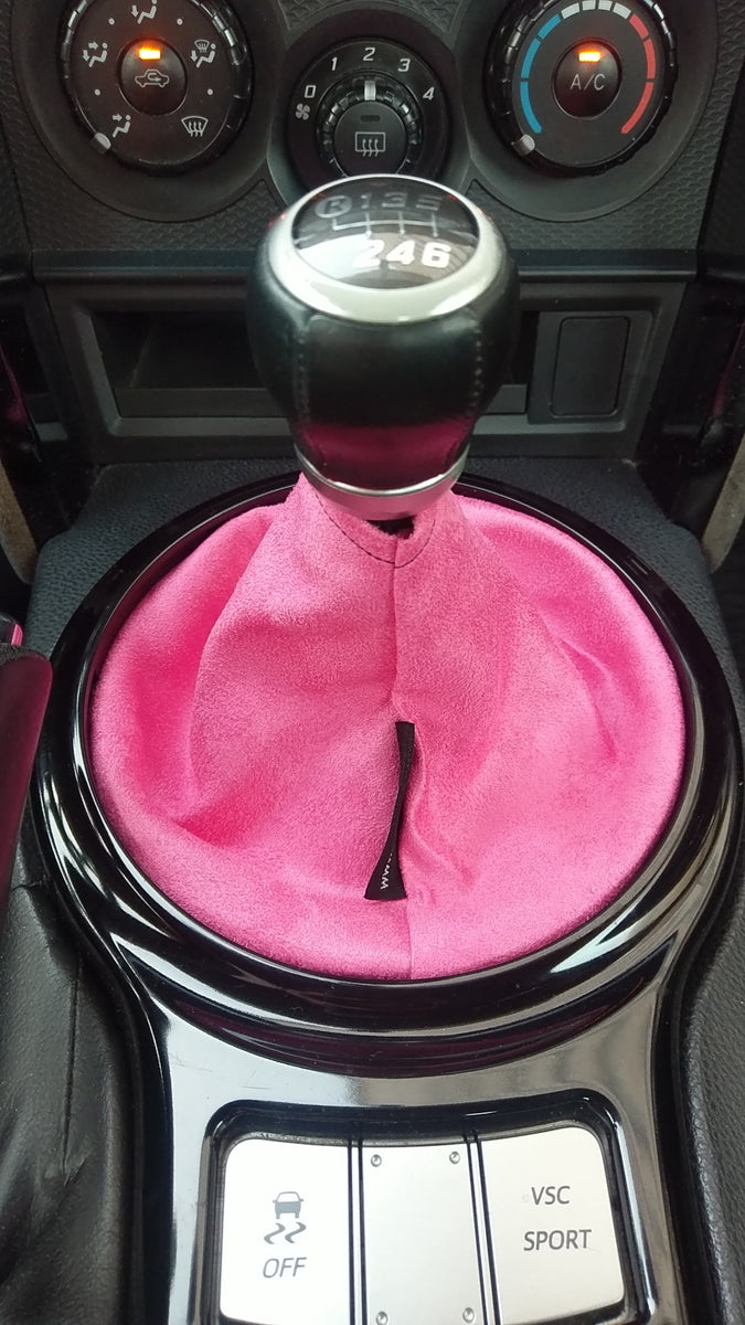 Pink Suede Shift Boot Lit Auto Shop