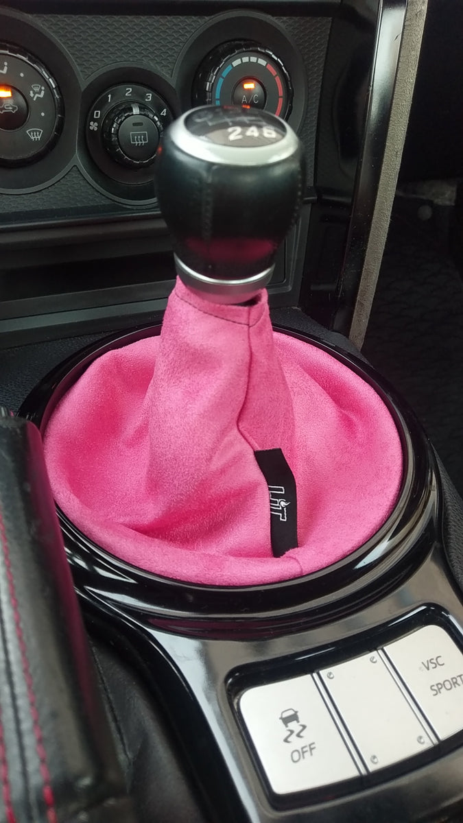 Pink Suede Shift Boot Lit Auto Shop